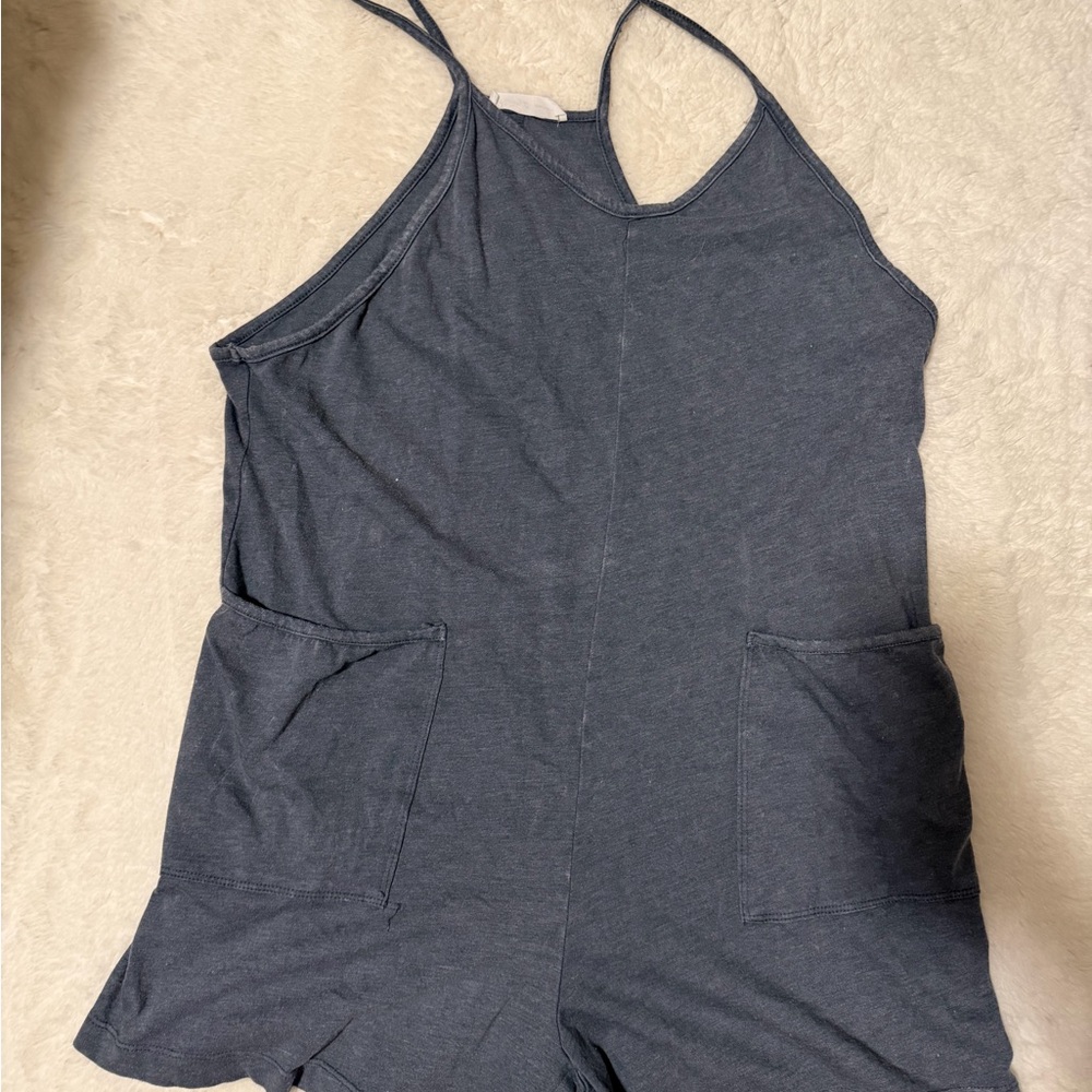 Women's Charcoal Gray Sleeveless Romper